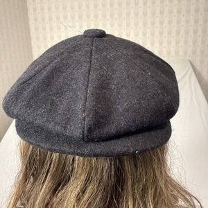 CAP Royal Stallion XL wool blend CHARCOAL newsboy flat cap  NWT